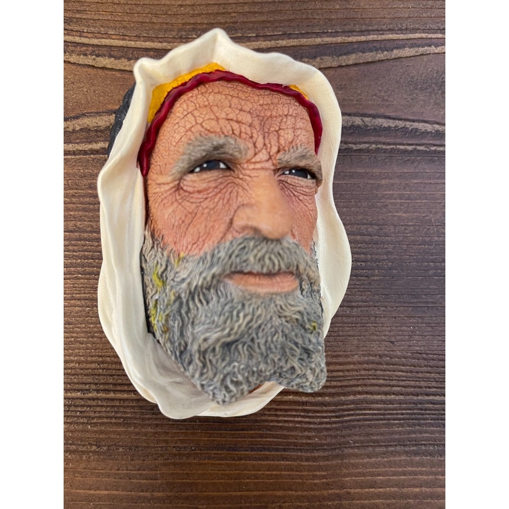 Vintage Bossons‎ Chalkware Character Head "Syrian" 1968 Made in England